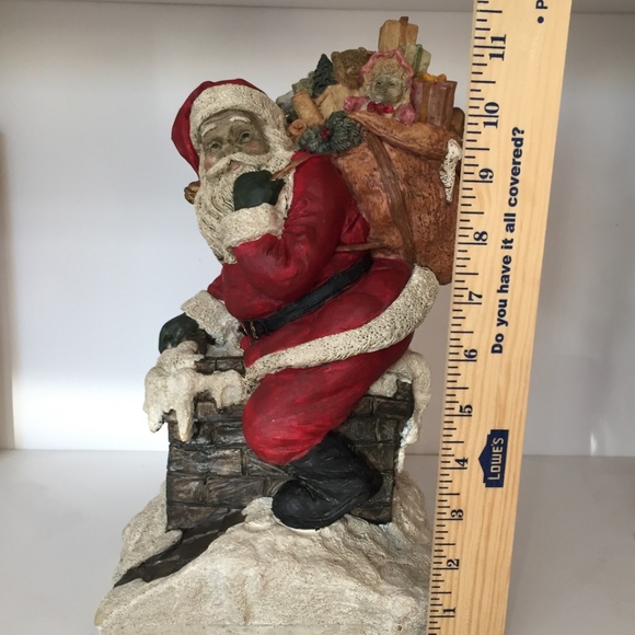 Santa Figure Antique Finish Resin 11 x 6 x 6 Holiday Christmas Décor Statue - Picture 6 of 8